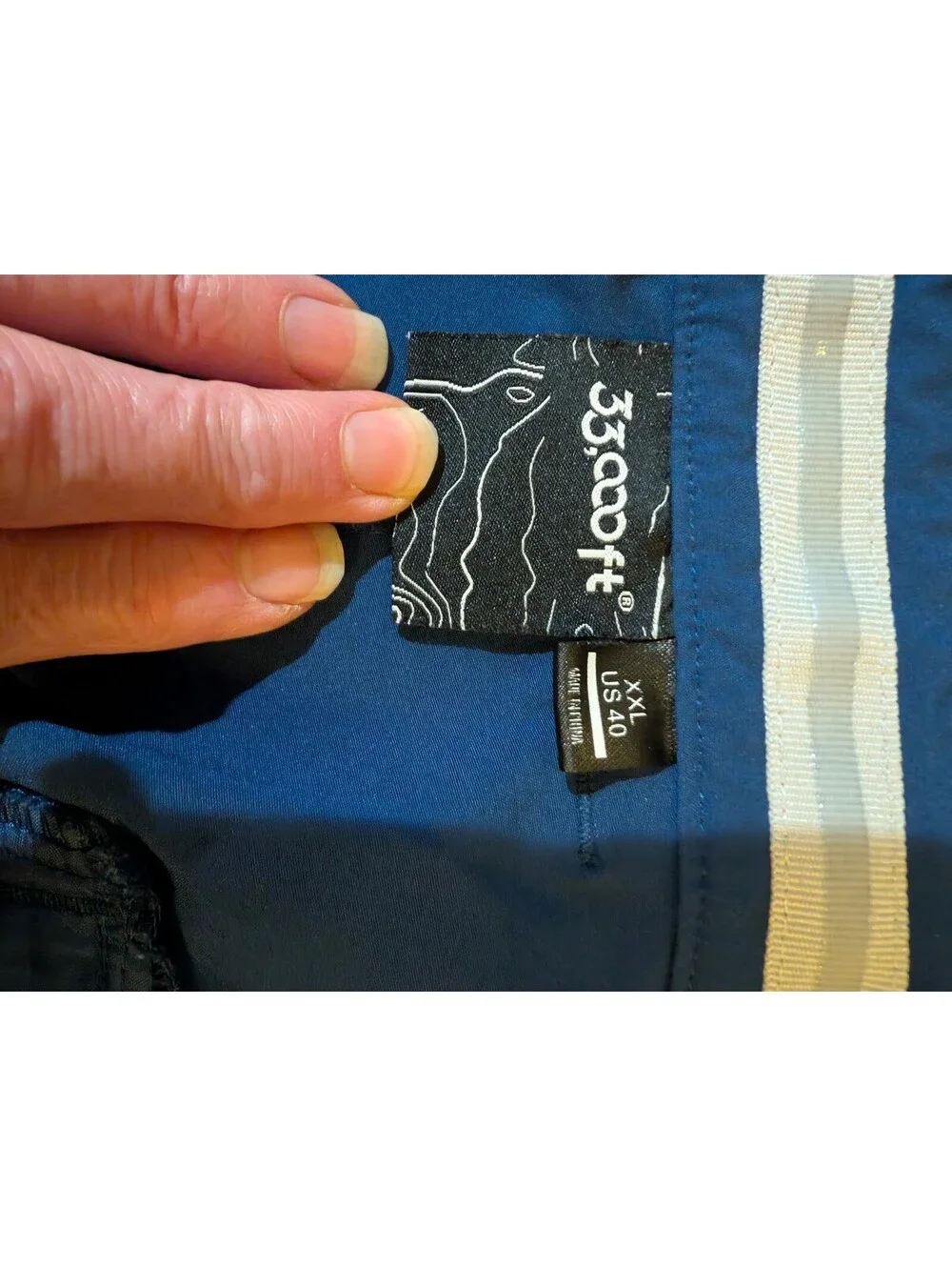 33,000ft Men's Navy Blue Lightweight Hiking Performance Shorts - XXL